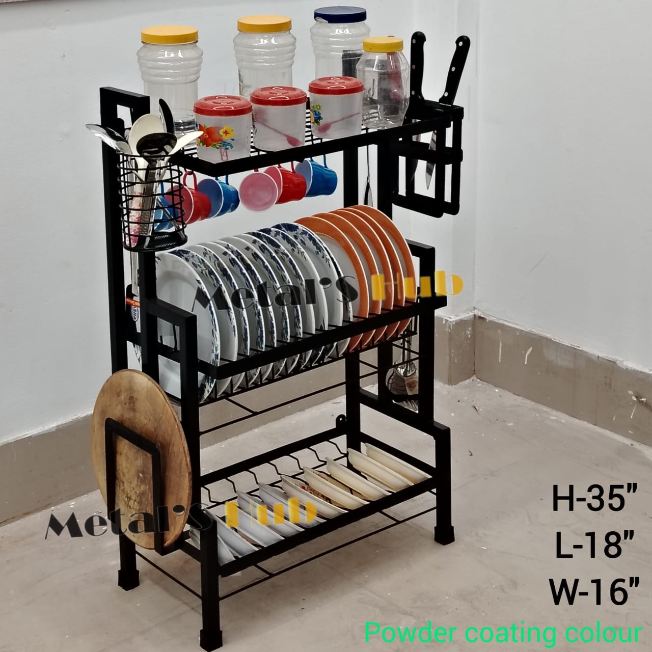 3 Layers Dish Rack With Tray MKO-009